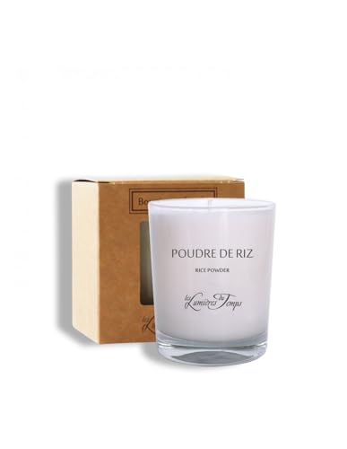 Bougie végétale parfumée Les Lumières du Temps : l'excellence de la Poudre de riz