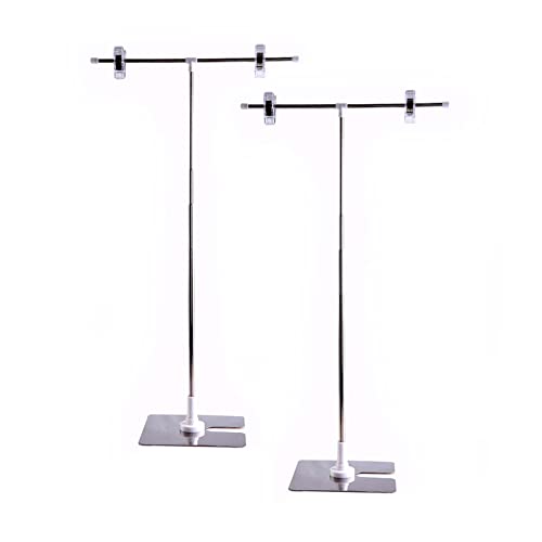 7 Couleur 2 ensembles de supports publicitaires Pop, supports d'affiches de bureau en acier inoxydable, rétractables et réglables en hauteur, réglables en...