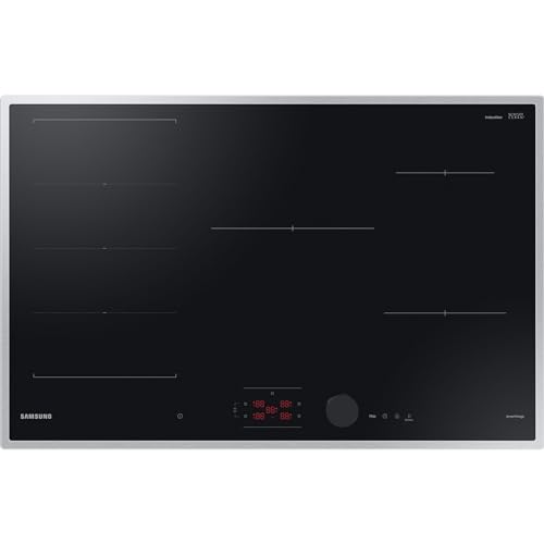Samsung Placa de inducción autosuficiente de 80 cm Slim Fit, botones magnéticos de control y sensor deslizante, control Wi-Fi, Flex Zone Plus, NZ85C6058HK/U1
