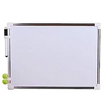 HEBEZON Double Sided Magnetic Whiteboard Dry Erase Boards Writing and Drawing Board Aluminium Frame (40 X 30 CM, Pack of 1).