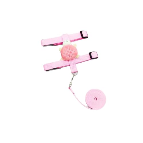 小型ペット用 調節可能 引き紐、犬猫用 牽引ロープ (F-ピンク)