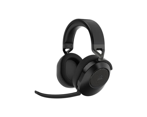 Corsair HS65 WIRELESS Auriculares para Juegos Multiplataforma con Bluetooth - Dolby 7.1 Sonido Envolvente - Micrófono Omnidireccional - iCUE - PC, Mac, PS5, PS4, Nintendo Switch, Móvil - Carbono