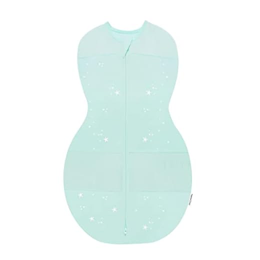 Happiest Baby Sleepea 5-Second Swaddle - 100% Organic Cotton Baby Swaddle Blanket - Doctor Designed Promotes Healthy Hip Development (Teal Stars, Small)
