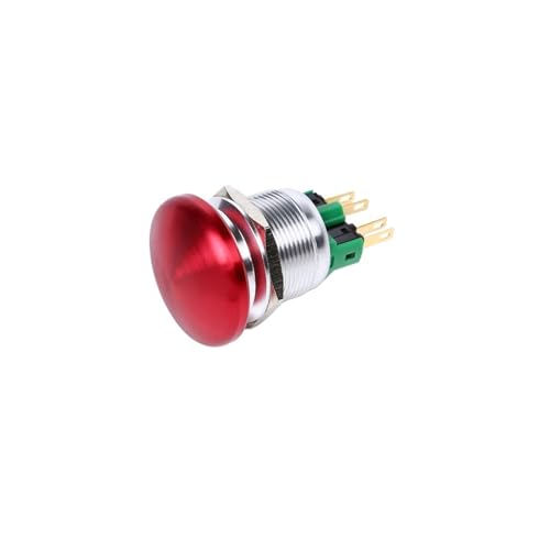 Botón de bloqueo momentáneo 1NO1NC de hongo 22mm para evitar fallos de pulso