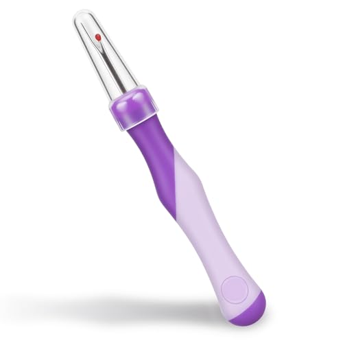 Needle and Thread Seam Ripper Rippers for Sewing and Thread Remover Stitch Tool for Hand Sewing Knitting Cross Stitching Embroidery and Thread Removal (Purple)