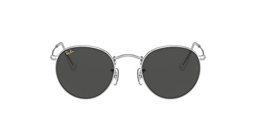 Ray Ban Rb3447 Round Metal Gafas, Plata, 50 Unisex Adulto
