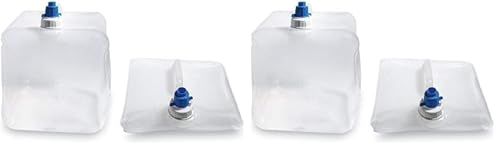Enders Bidon agua 15 litros con grifo - Deposito agua de vaciado plegable y con tubo de salida - contenedor agua con asa de transporte masiva #7599 (Paquete de 2)
