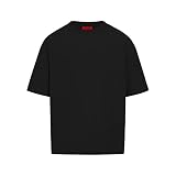 Prohibited Blanks | Einfarbiges Basic Oversize T-Shirt | Heavy Qualität mit 250 GSM Baumwolle | Rundhals-Ausschnitt, Boxy Fit (Black, L)
