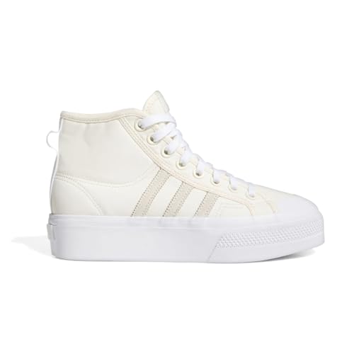 Image of adidas Womens Nizza Platform Sneakers Shoes Casual - Beige - Size 8 M
