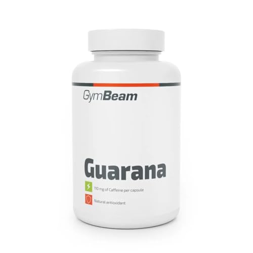 GymBeam Guarana (Kapseln) Natürlicher Guarana-Extrakt mit 110 mg Koffein pro Kapsel reich an Antioxidantien stimuliert Geist und Körper praktische Kapselform ideal für Konzentration 90 caps