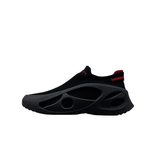 Men's Knit Mesh Shoes Breathable Comfortable Lightweight Sport Shoes Black for Hiking Running Gym Walking