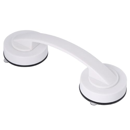 Abaodam 吸盤式高耐久浴室手すり 中号白色製 滑り止めサポートグリップ 介護向け浴室 キッチン ドア窓対応 工具不要後付け 補助バー
