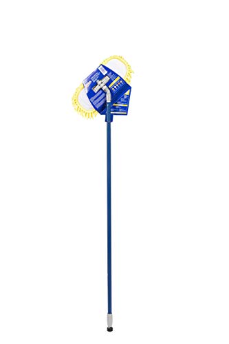 Quickie Microfiber Dust Mop, 48-Inch, Green, Floor Sweeper with Adjustable Steel Handle, Machine Washable for Hardwood/Tile/Laminate Floors in Home/Kitchen/Bathroom