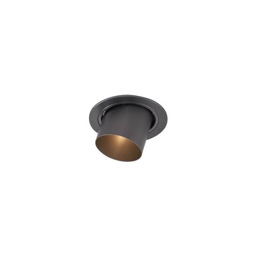 Qazqa Foco empotrado moderno, color bronce cañón, GU10, 50 mm, redondo e inclinable - Installa Aluminio Redonda Adecuado para LED Max. 1 x 10 Watt