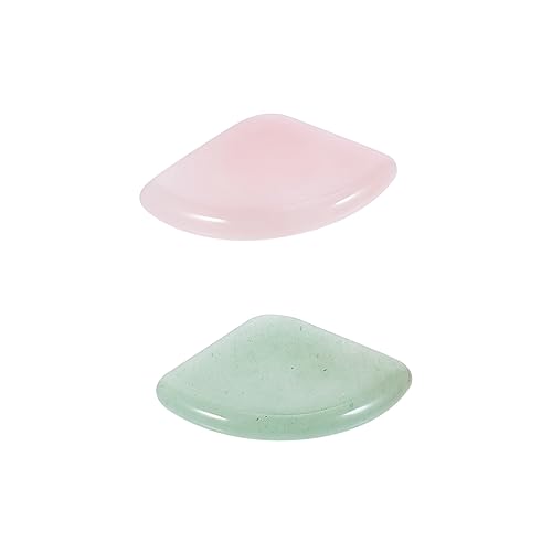 HAPINARY 1 Juego 2 Piezas Piedra Pulgar Rosario Desencadenar Masaje Herramienta De Fascia Equipo Spa Punto Dispositivo Tabla De Gua Sha Jade