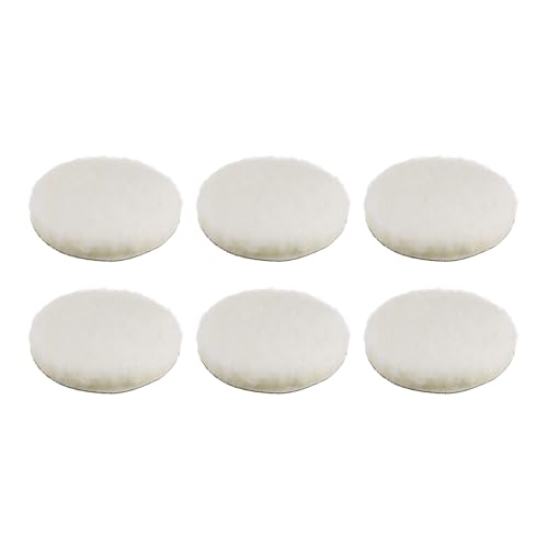 Image of sourcing map 6pcs Wool Buffing Pads 6 Inch Polishing Pad Polishing Buffing Pad Hook and Loop