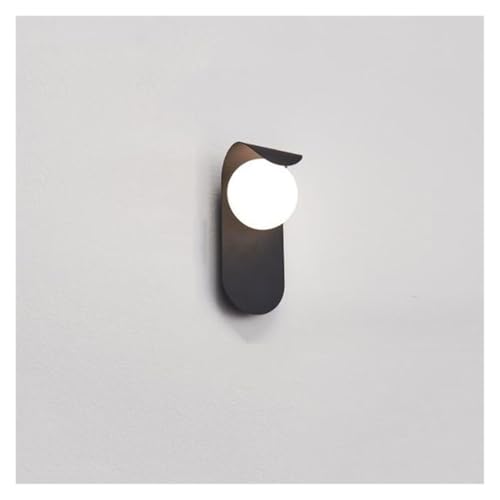 Lámpara de noche para dormitorio LED moderna y aplique de pasillo negro