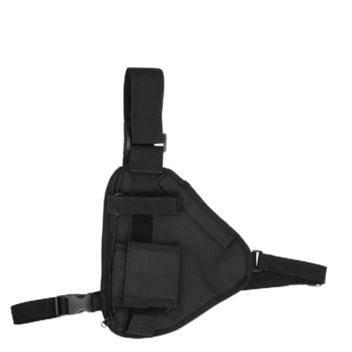 Sac pour talkie-walkie, 10,2x6,69x6,69 pouces pochette pour radio bidirectionnelle avec sangle réglable étui de transport portable en tissu Oxford pour...