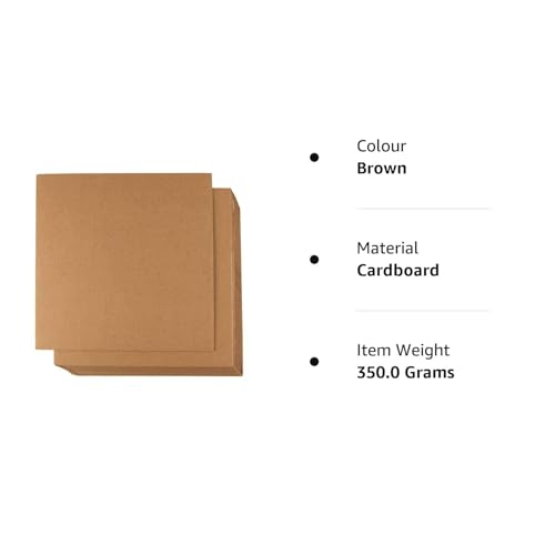 Image of Mechdel Corrugated Cardboard Sheets , Flat Cardboard Sheets, Cardboard Inserts for Packing, Mailing, Crafts - Kraft Brown, 12 x 12 Inches (24)