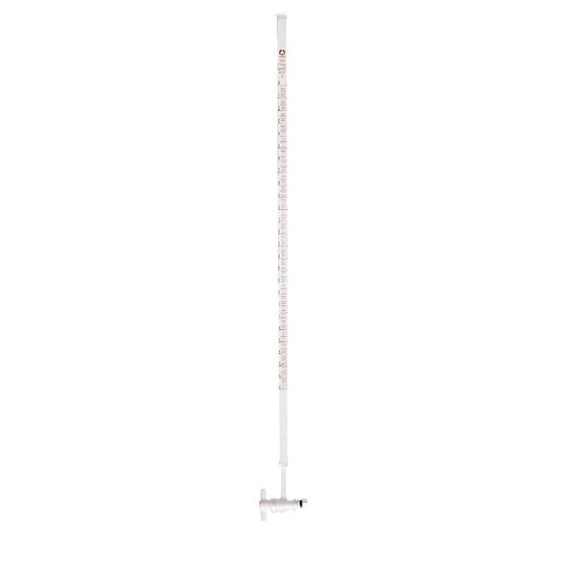 Klasse A Borosilikatglas-Bürette mit PTFE-Hahn - Hohe Genauigkeit ±0,04ml, 10ml 25ml 50ml 100ml(50ml)