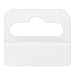 CXMTECH 100PCS 1.8x1.6 inch Transparent Adhesive Hanging Tab with Slotted Hole Plastic Hangtag Suitable for Retail Display Hanging