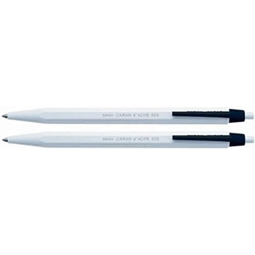 Caran d'Ache d´Ache Druckkugelschreiber Set 825 2tlg. Plastik Grau-Schwarz Schriftfarbe Schwarz Blister Verpackung, Maße: circa 14 cm, 0825.109, Mehrfarbig, 14cm