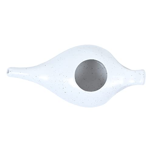 Image of Leak Proof Durable Porcelain Ceramic Neti Pot 220 ML for Natural Nasal Cleansing | Natural Treatment for Sinus, Infection and Congestion Microwave and Dishwasher Friendly (Marble)