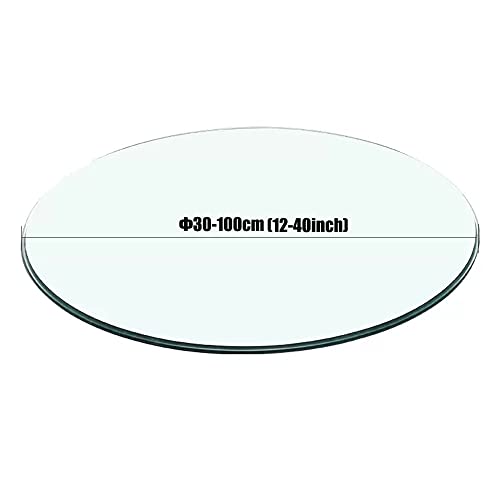 EMISOO Round Glass Table Top 30-100cm Clear Plate Glass Coffee Tables Top 1/4" Thick Tempered Glass Table Top Round Polished Edge Table Top Replacement (Size : 78cm/31inch)