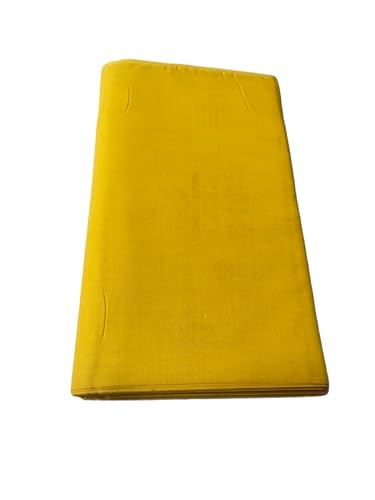 Image of Unstitched Cotton Astar /Lining /Cloth /Kapda Running into Meters for Suit,Sherwani,Kurti,Blouse /Choli,lehanga & Dress Materials(Available in 2,4,6 Meters Variation) (Yellow-2, 2 Meter)