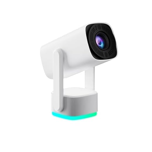 【Bateria Embutida】Salange Projetor K2, Foco Automático, Correção Imagem Auto, Luz Ambiente com Som 10W, 10000 Lúmen/1080P Full HD 4K, Android 11/WiFi 6/BT 5.2, 270° Giratório, Mini Projetor Portátil