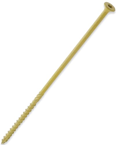 IMSCREWS #14 x 8 Inch Structural Wood Screws, 1000Hr Salt Spray Rust Resistant Heavy Duty Deck Screws, Lag Bolt Alternative, T30 Star Drive, Type 17 Point, 50 Pack (No Bit)