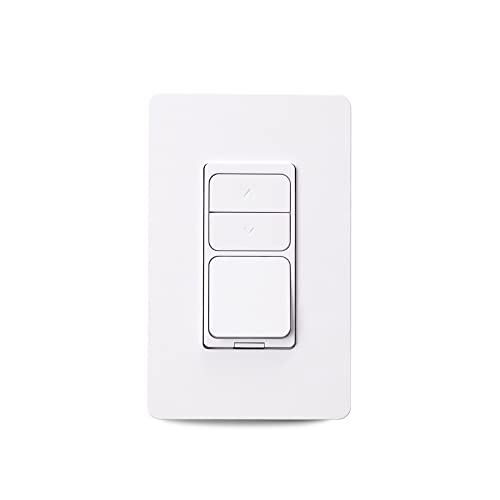 Globe Electric 50587 Works With Alexa Only Wi-Fi Smart Indoor Dimmer Switch (Neutral Wire Required), Voice Activated, No Hub Required, 2.4 Ghz, White, Wall Plate Included, Smart Home Automation #TOP19