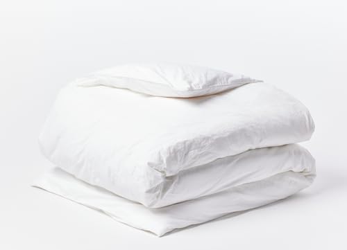 Coyuchi Crinkled Percale Duvet Cover – King, 100% GOTS...