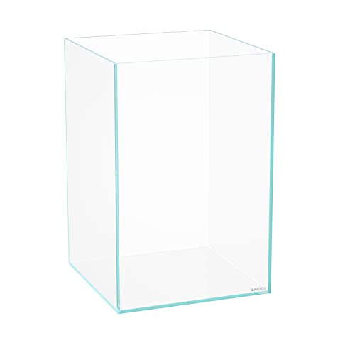 Image of LANDEN Tall Tank, Rimless Low Iron Tank 10GAL 11.8 inch L x 11.8 inch W x 17.7 inch H (30X30X45) cm Small Aquascape Fish Tank, Vertical Aquascape Tank, Black Leveling Mat Included