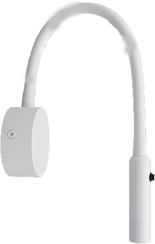 Adjustable Gooseneck Wall Lamp with On/Off Switch - Modern Bedside Reading Light, Focused Spotlight for Books, Perfect for Bedroom, Office, and Reading Nook