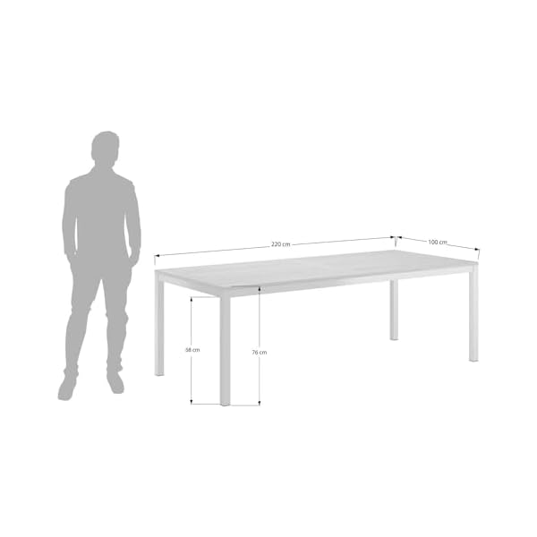 OUTLIV. Gartentisch Teakholz Silber/Natur