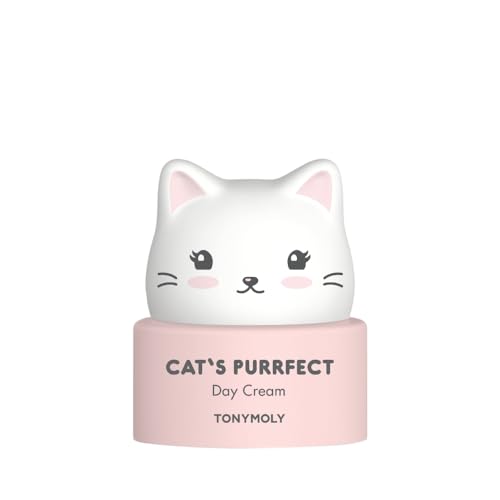 TONYMOLY Cat's Purrfect Face Day Cream, Lightweight, Moisturizing, Hydrating, Soothing Facial Cream, Softens and Hydrates with Milk Protein, 50 g