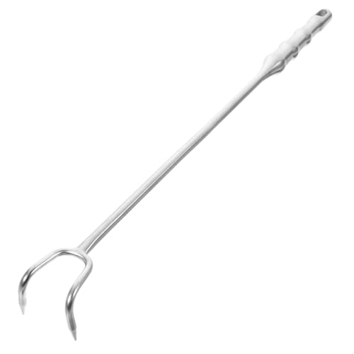 OUNONA Stainless Steel Meat Hook Heavy Duty Barbecue Food Flipper for Grilling Smoking and Meat Processing Hook Design Easy to Clean