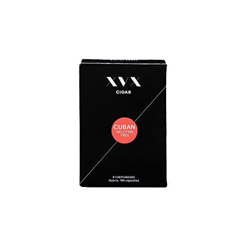 XVX Cigar - Electronic Cigar Refill - Soft Tip - Biteable - Cuban Cigar Flavour - 2 Pack - 900 Puffs Per Cartridge - E Cigarette Cigarettes Shisha