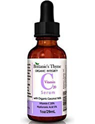 Suero orgánico de vitamina C para la cara con ácido hialurónico, fórmula lujosa hecha con solo ingredientes orgánicos naturales. Para acné, arrugas,