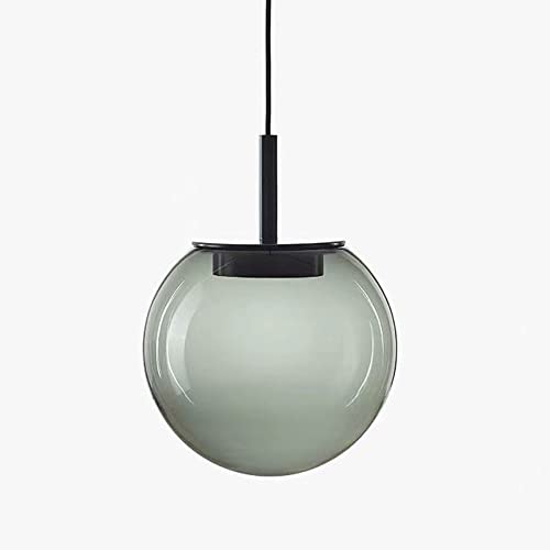 Lustre contemporain en verre soufflé gris fumé pour décoration raffinée