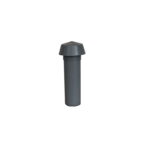 HAHN Handelshaus Drainagelüfter/Dachlüfter Fertiggarage DN 70, Dachentlüftung, Abluft, Flachdach, Garage, HT, DN 75, Rohrlänge 160 mm, Ohne Flansch, Hellgrau