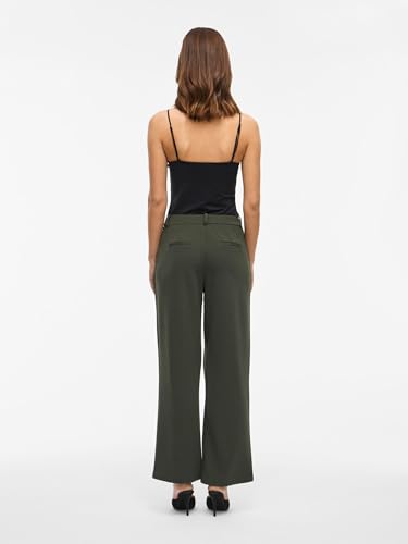 Pantalon Large à Boutons VILA Viclua Hw Noir Taille Haute - 4