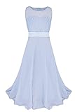 Schönes Mädchen Kinder Ärmellos Ballkleid Party Maxi Kleid