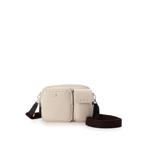 [サマンサタバサ] 新スタッズスクエアショルダーバッグ レディース オフホワイト