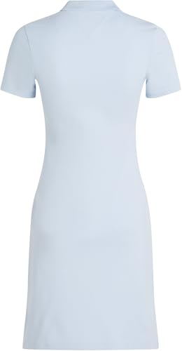 Tommy Hilfiger Donna Abito A Polo 1985 Pique Slim Fit, Blu (Breezy Blue), S - 5