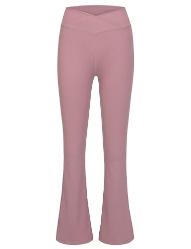 Little Donkey Andy Girl's Flare Leggings Cross Yoga Pants Athletic Casual Length Pants