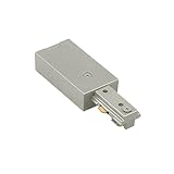 WAC Lighting HLE-BN H Track Live End Connector, Brushed Nickel
