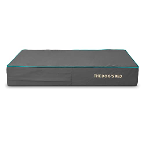 Replacement Outer Cover Only (Outer Cover Only - No Bed, No Waterproof Inner) For The Dog's Bed, Washable Oxford Fabric, Large 40” X 25” X 6” (Grey With Blue Piping) #TOP9