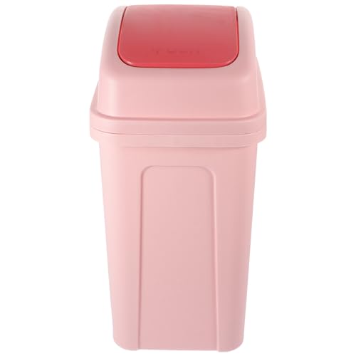 Caneca de basura cuadrada con tapa de plástico para baño
